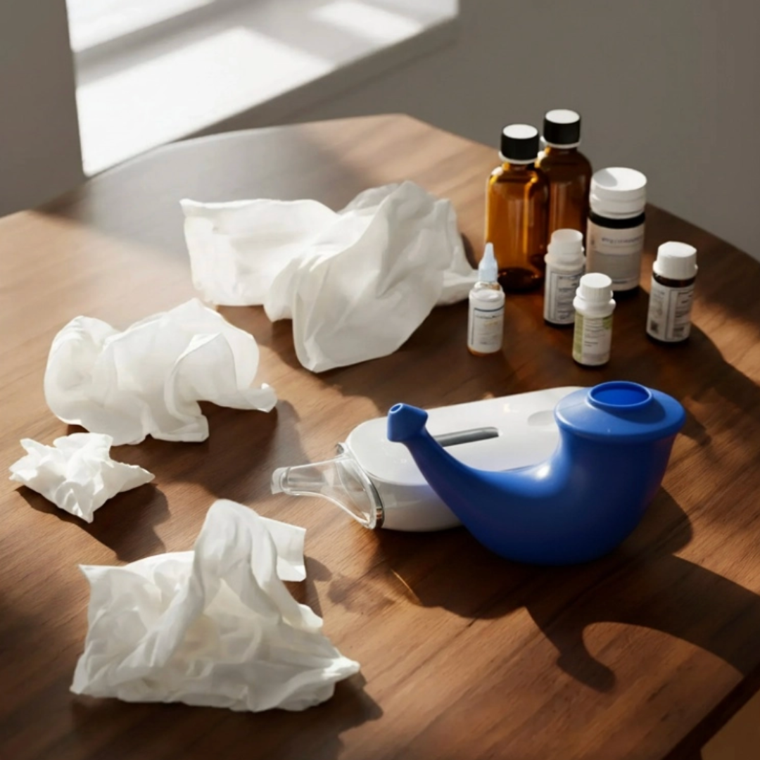 Remèdes nasaux — sprays, médicaments, pot neti
